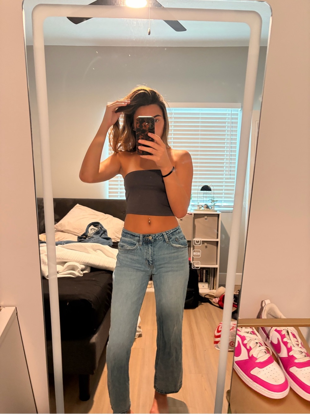 Altar'd State Light Blue Cropped Ankle Jeans